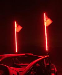 High-Intensity LED Whips in Red