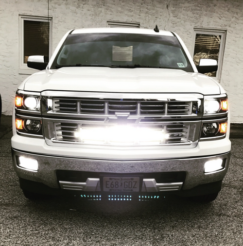 2014-2015 Chevy Silverado Hidden Grille 30" Light Bar Kit - vehicle-specific brackets