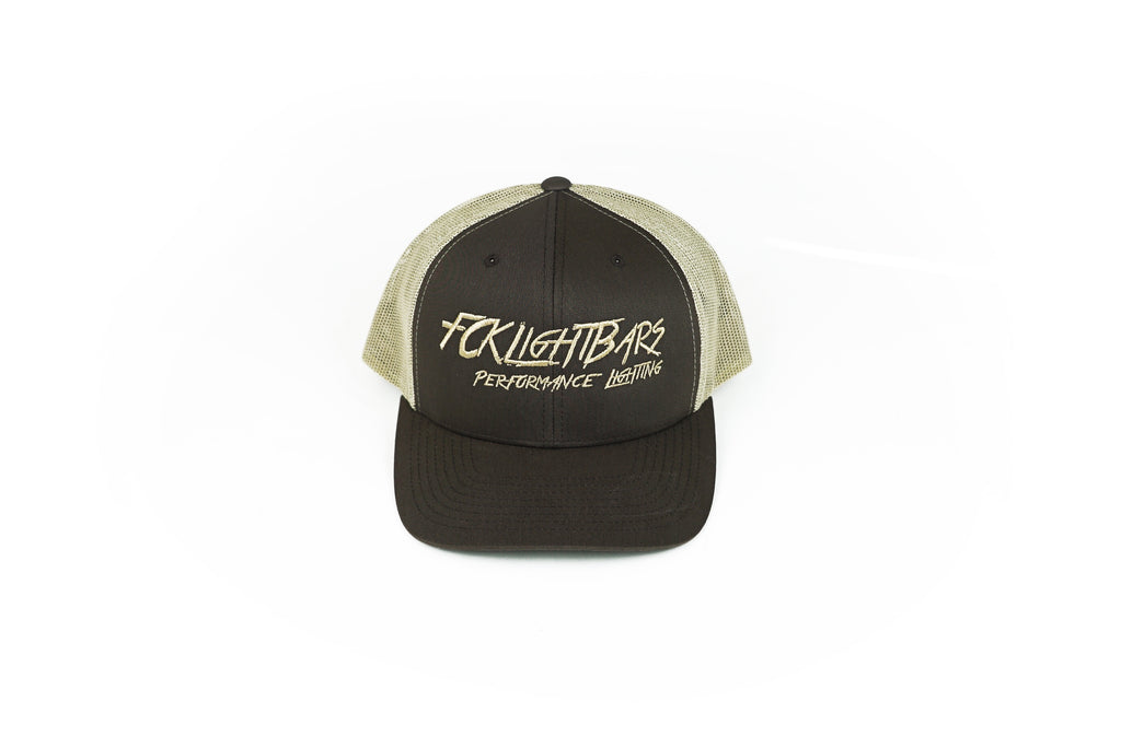 Snapback Hat (Brown and White)