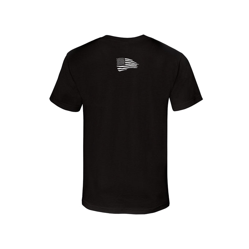 Short Sleeve T-Shirt (Black/White) (Back)