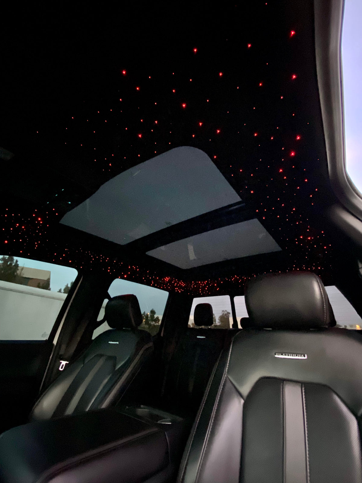 Starlight Headliner Kit fiber optic stars at night
