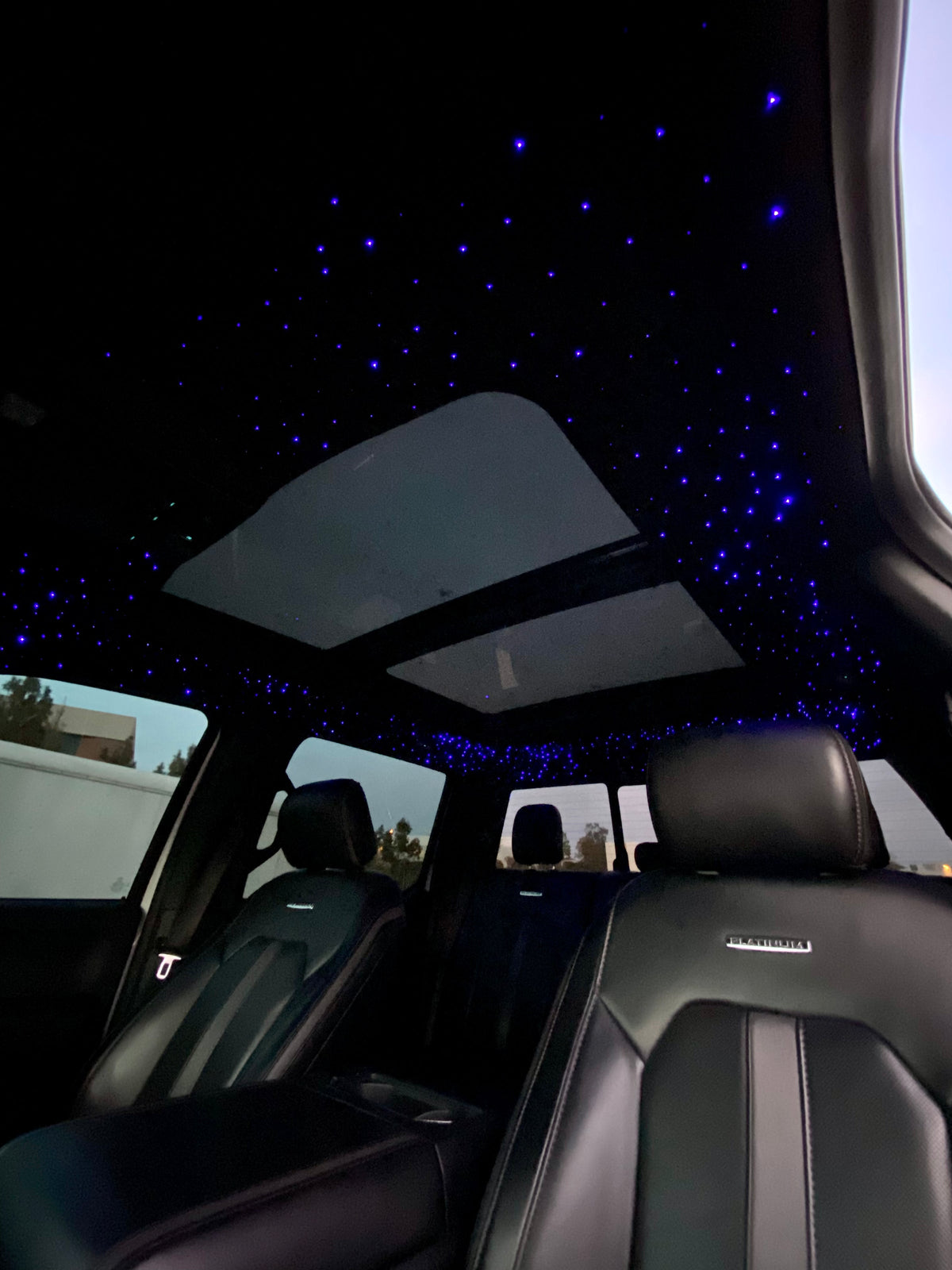 Starlight Headliner Kit glowing blue