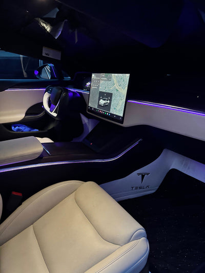Carlos customer photo: Interior Ambient Lighting Kit for Tesla