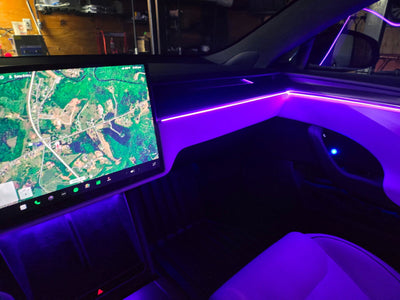 Joel customer photo: Interior Ambient Lighting Kit for Tesla