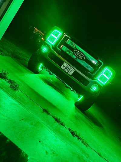 Kevin O. customer photo: High-Intensity RGB+W Wheel Lights