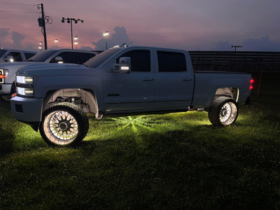 Wyatt S. customer photo: Pure White Wheel Lights