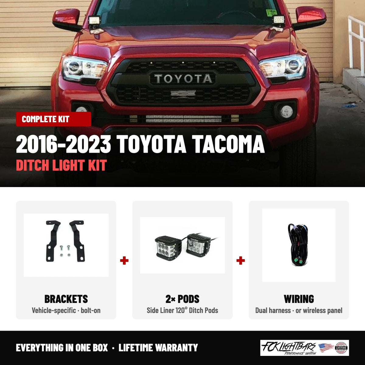 Complete kit: Side Liner 120° Ditch Pods