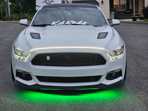Under Glow LED Strip Kit RGB+W on a white car
