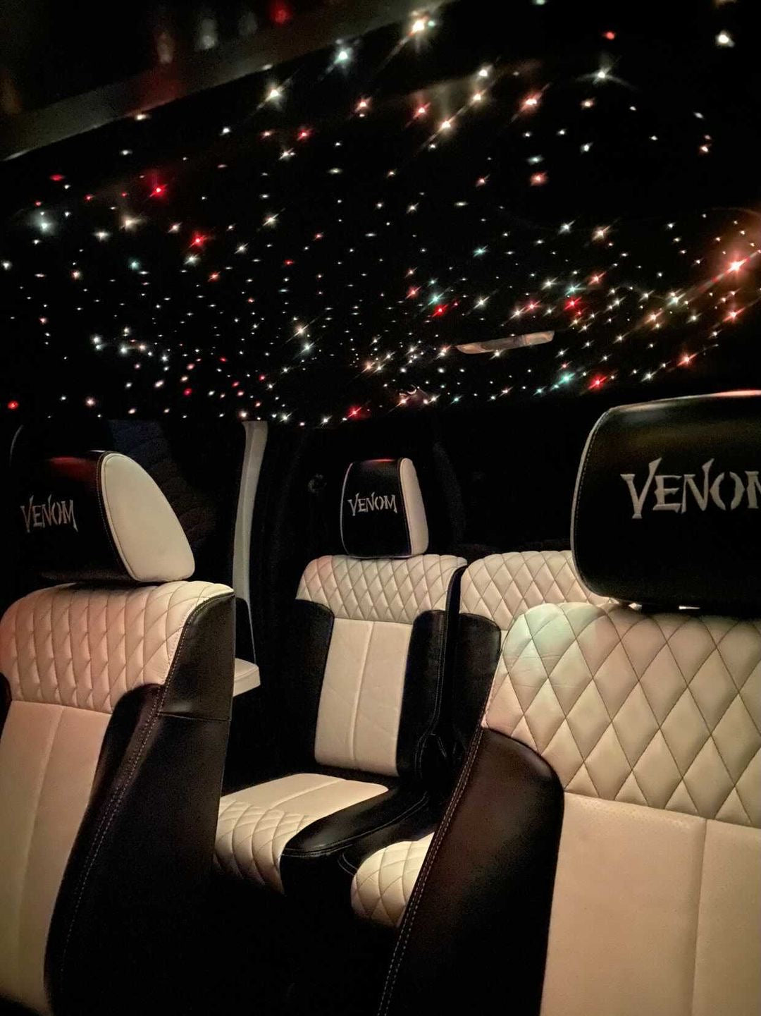 Starlight Headliner Kit twinkle effect in a car roof