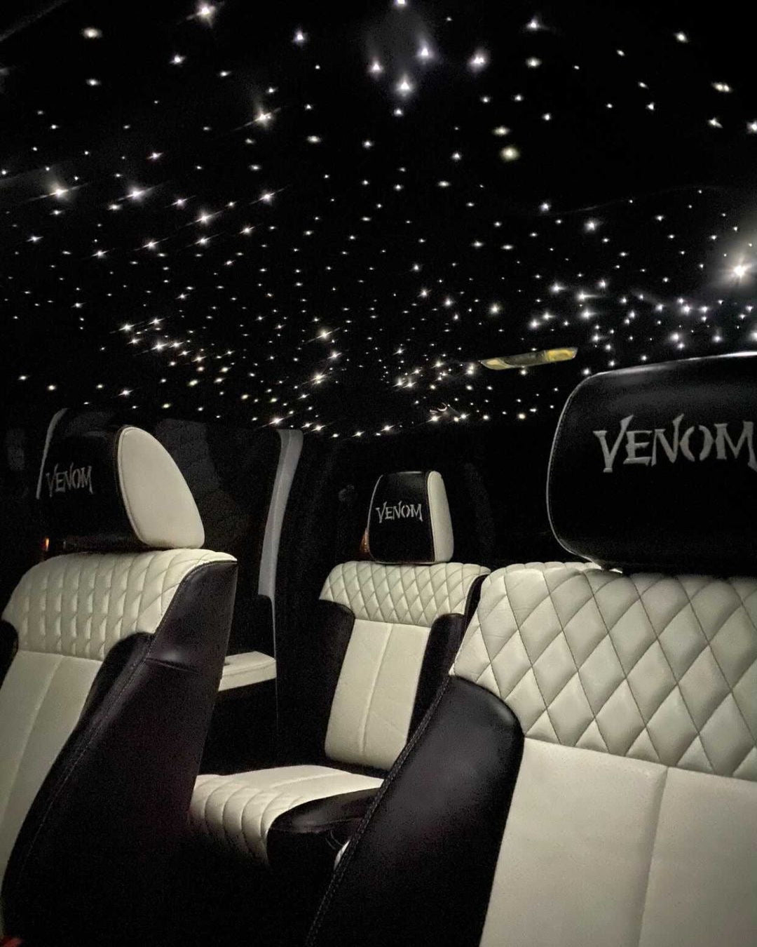 Starlight Headliner Kit installed in a vehicle headliner