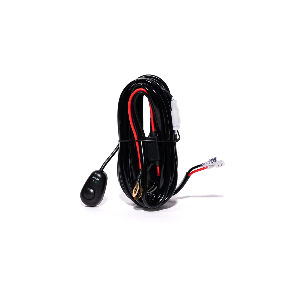 FCKLightBars plug-and-play wiring harness with relay, inline fuse and lighted switch