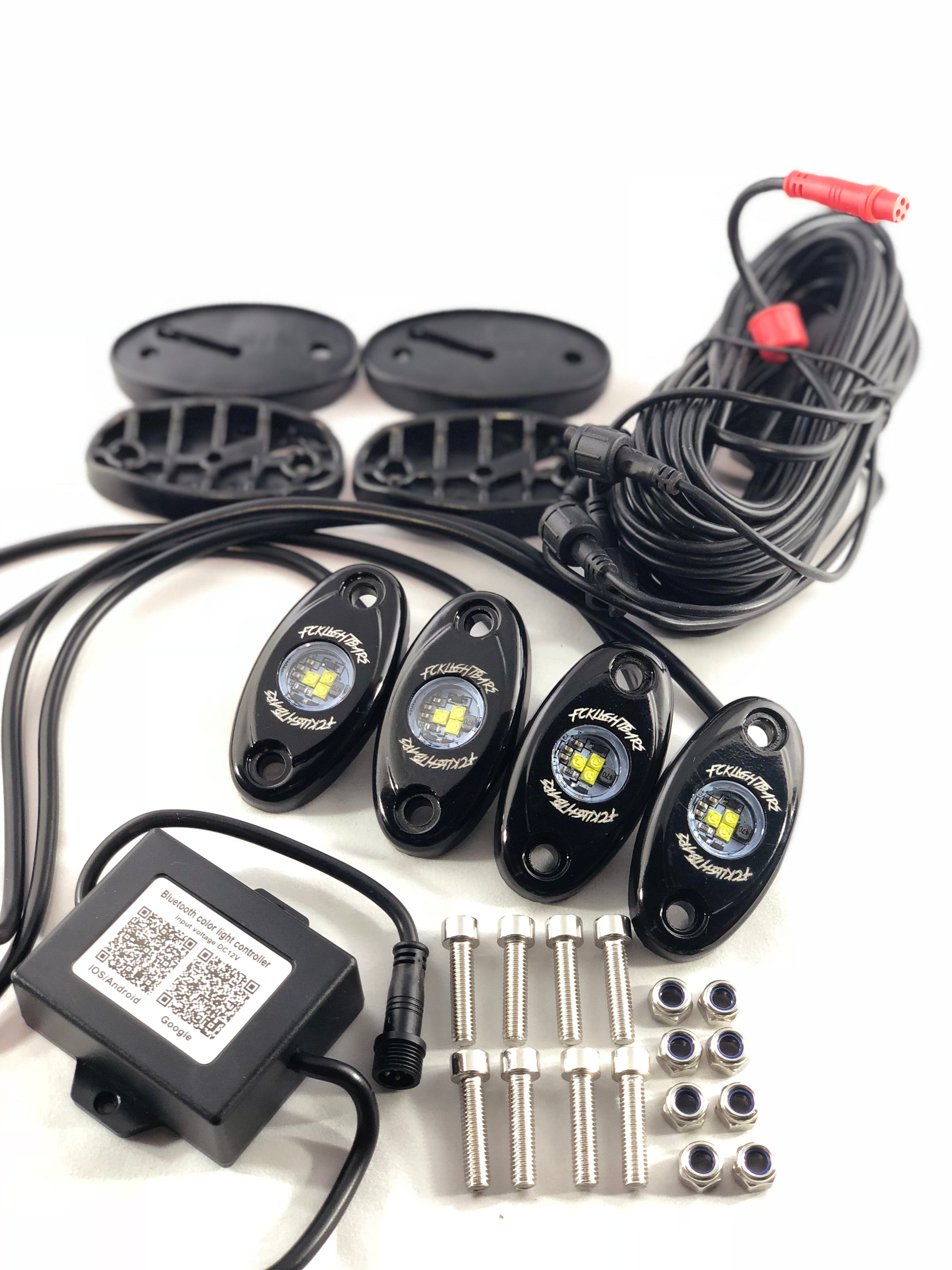 8 Pod Bluetooth Underglow RGB LED Rock Lights Kit with Universal Harness