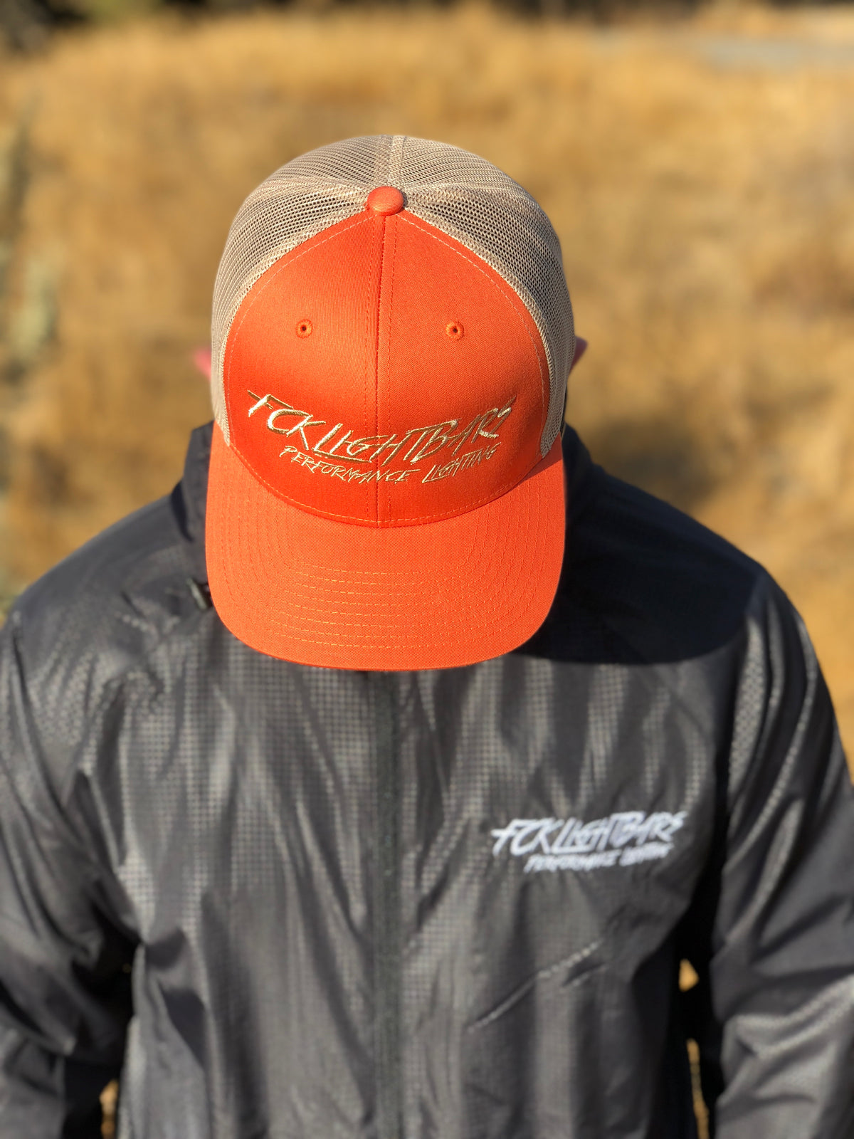 Snapback Hat (Orange and White)