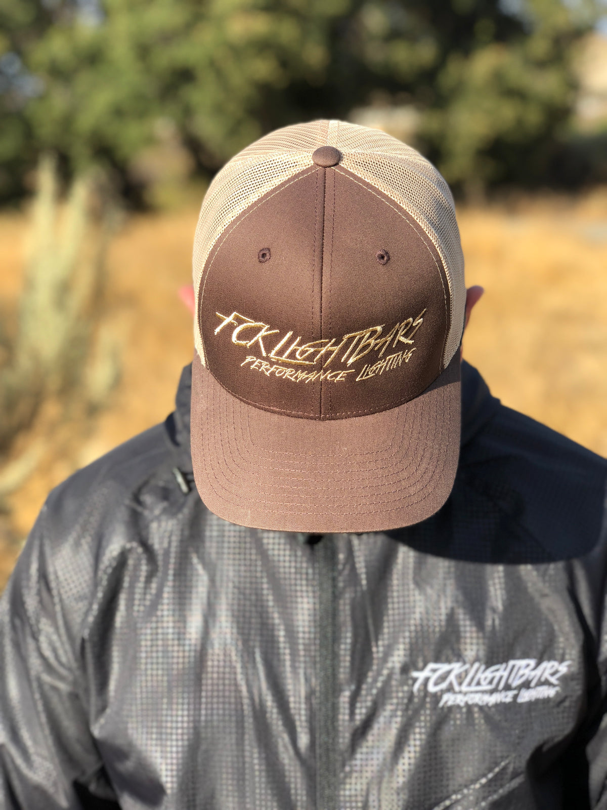 Snapback Hat (Brown and White)