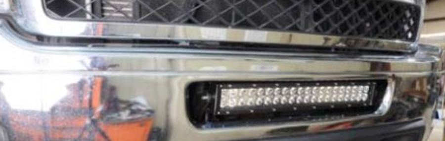 20-Inch light bar hidden bumper mounts for Chevy 