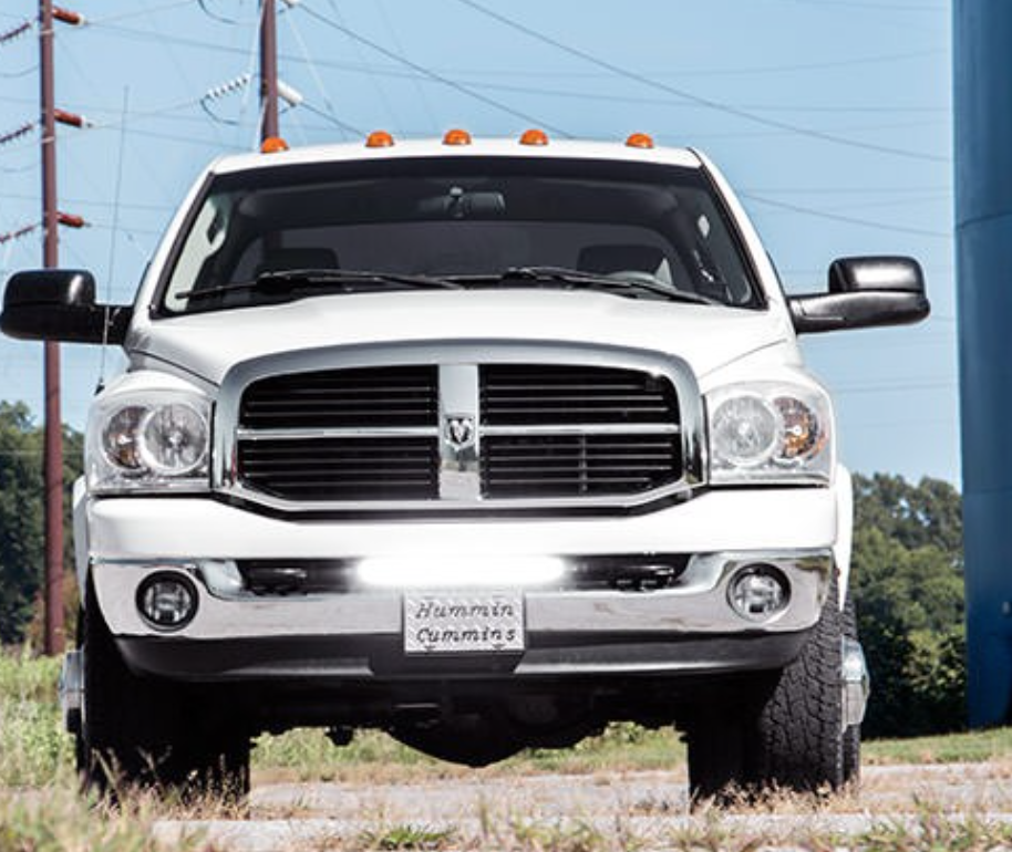 20 inch LED Light Bar 2003-2012 Dodge Hidden Bumper Mounts