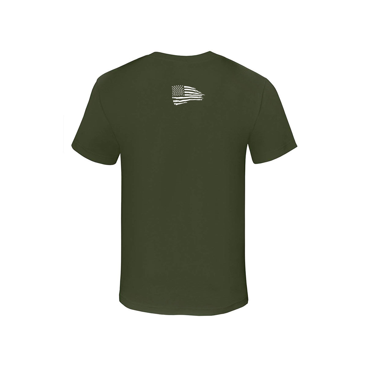 Short Sleeve T-Shirt (Olive/White) (Back)
