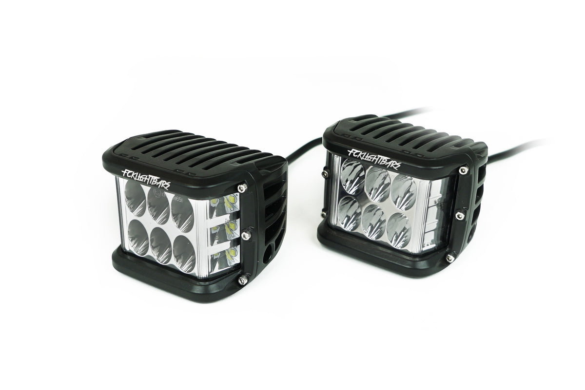 Side Liner 120° Ditch Pods - FCKLightBars LED pods included in vehicle specific light kits
