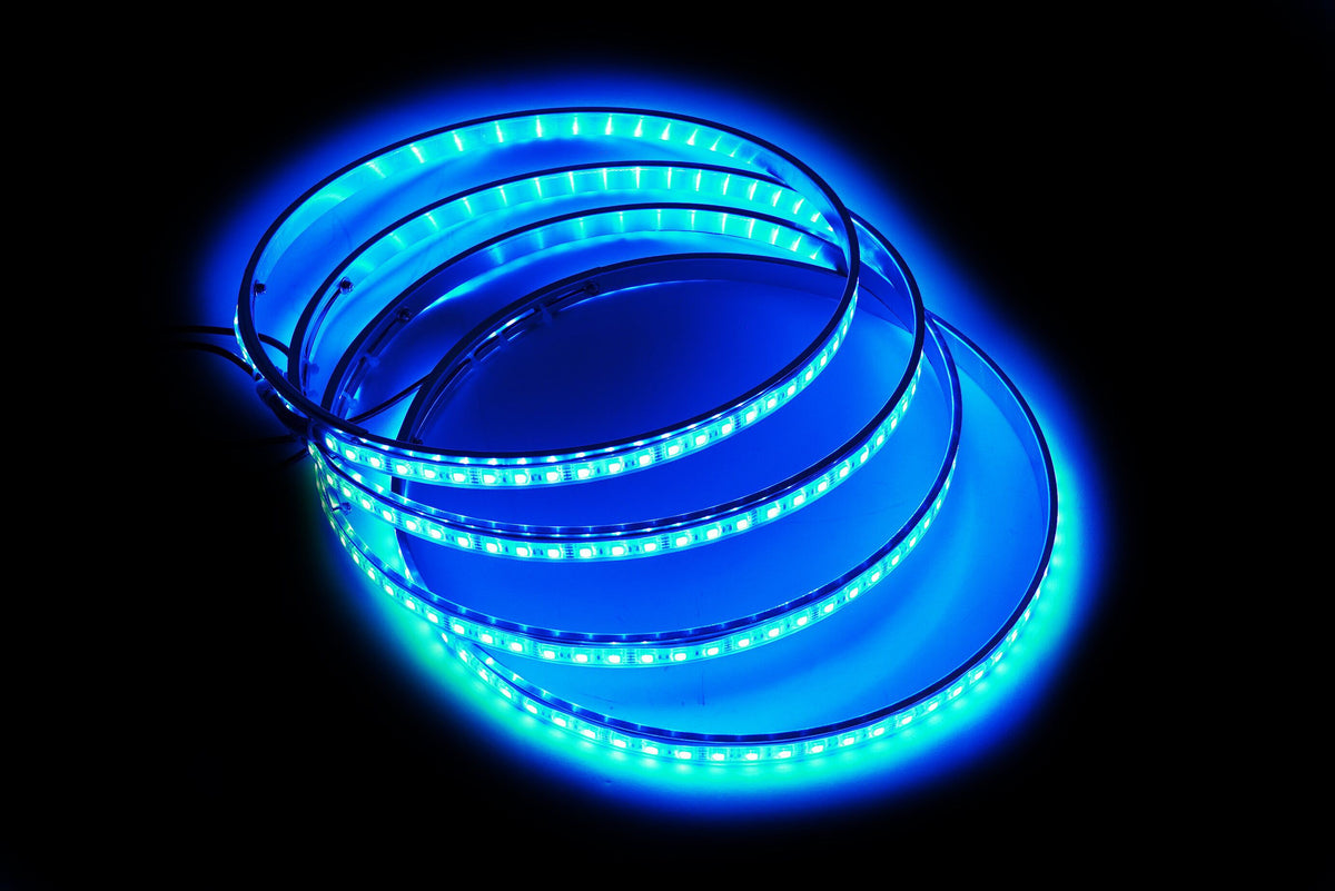 high intensity wheel lights blue