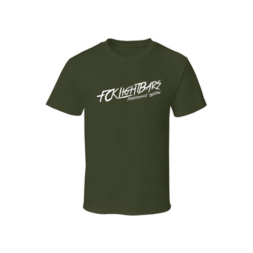 Short Sleeve T-Shirt (Olive/White) (Front)