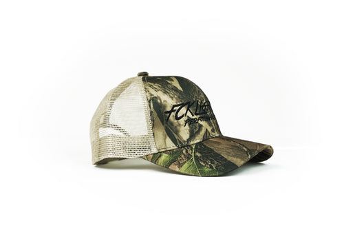 Camo Snapback Hat - White