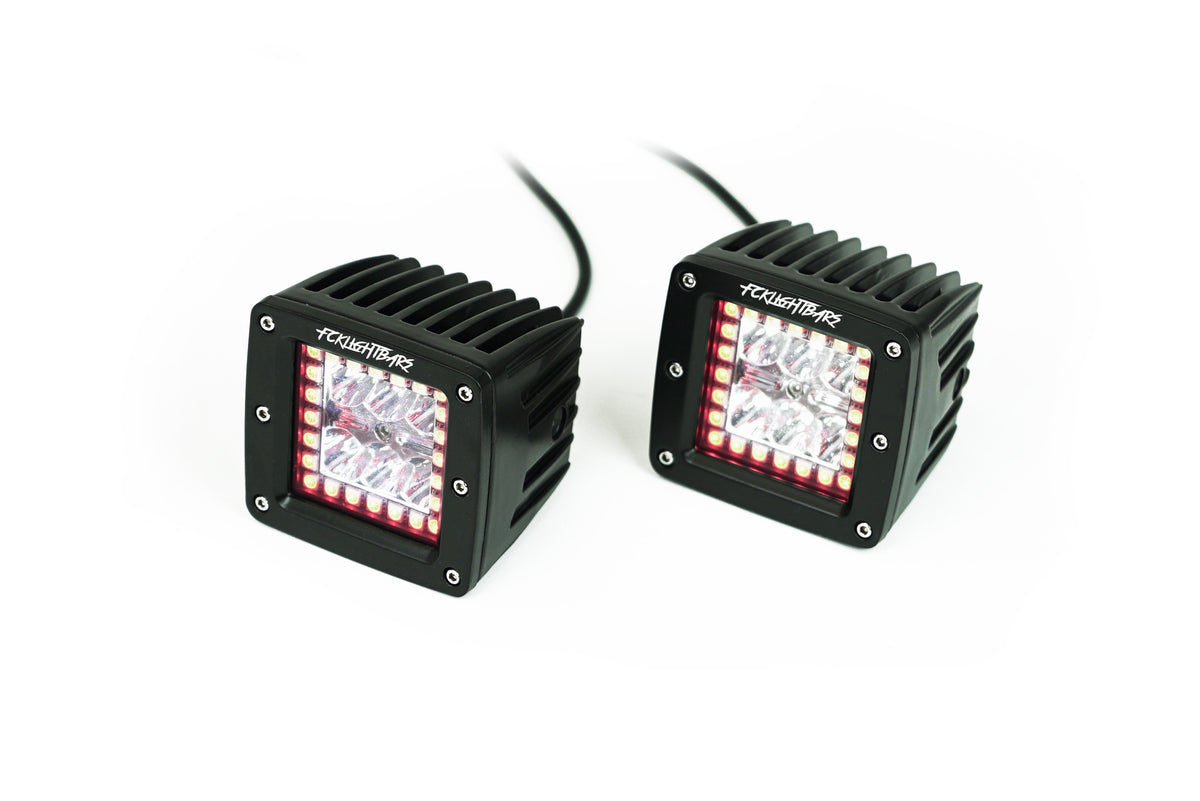 Affordable High-Output RGB Pod Lights Red
