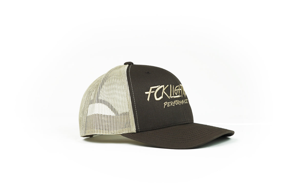 Snapback Hat (Brown and White)