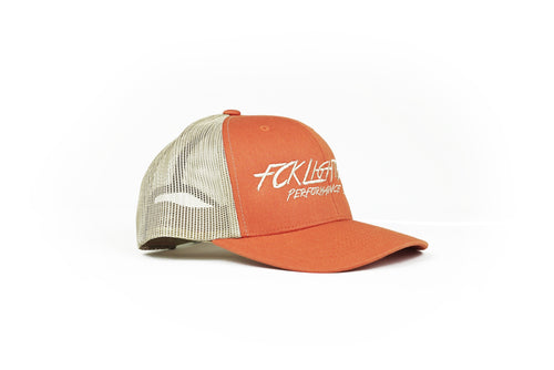 Snapback Hat (Orange and White)
