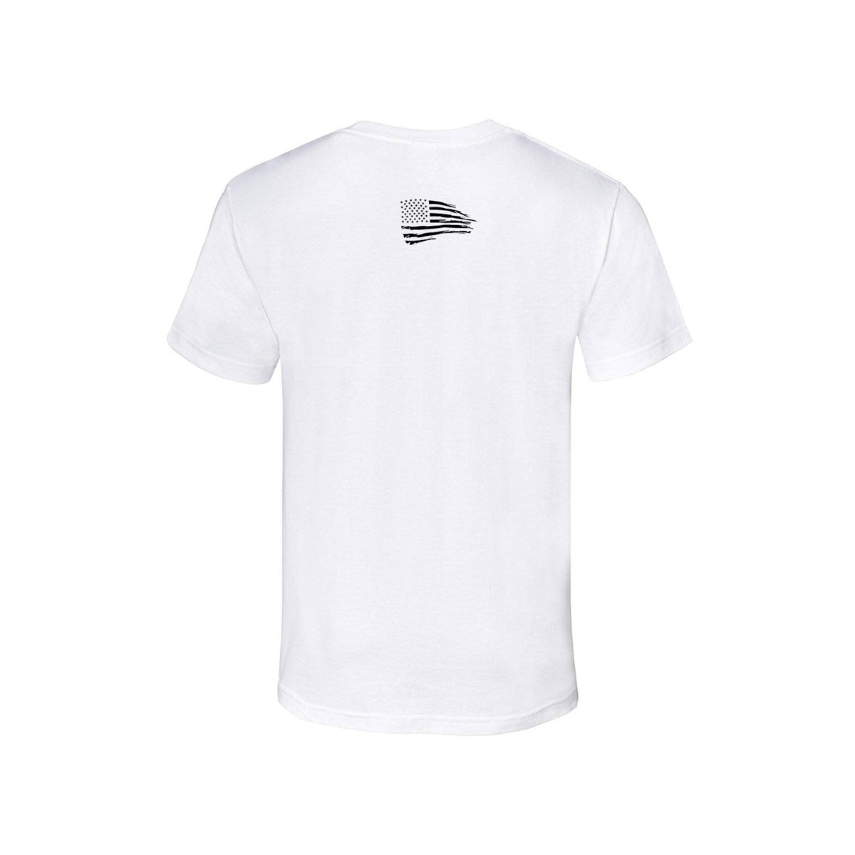 Short Sleeve T-Shirt in White. Exclusively made and shot by FCKLightBars (Back shot)