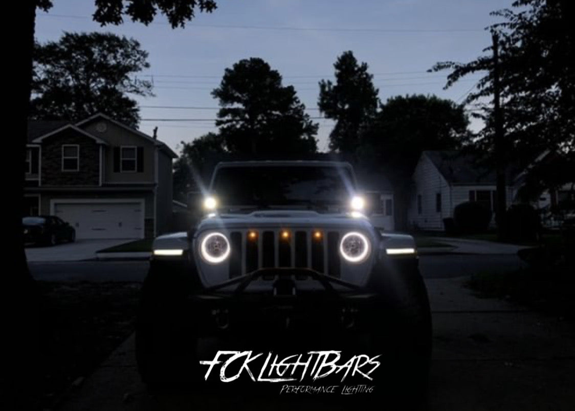 2018+ Jeep Wrangler JL / Gladiator JT Ditch Light Kit - vehicle-specific brackets